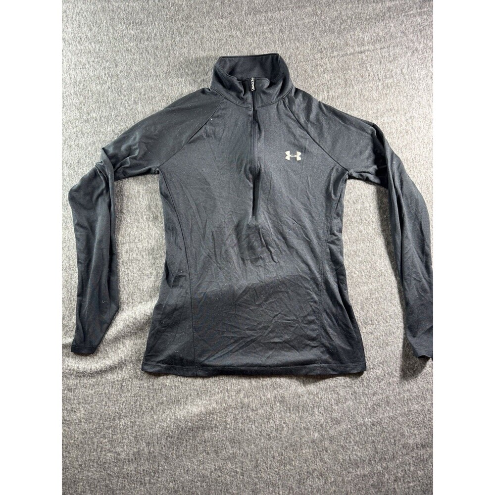 Under Armour Sweater Size Small Black Quarter Zip Casual Outdoors